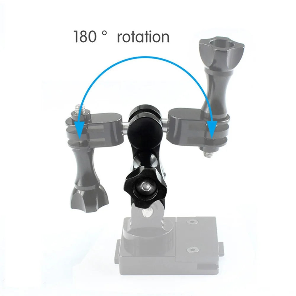 18789TW Adjustable Extension Arm Adapter Set for Gopro Hero 10/9/8 Series Long/Short Straight Joints Connector Magic Arm Metal Converter - 3