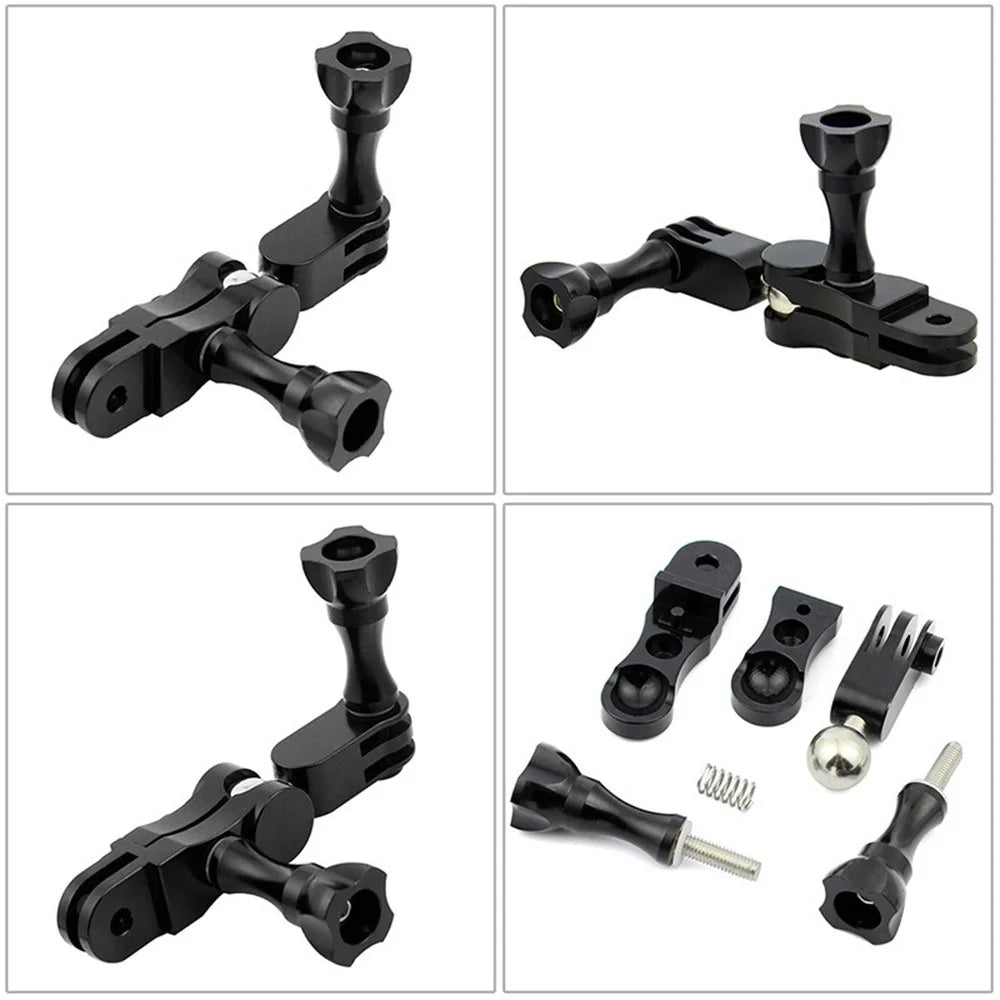 18789TW Adjustable Extension Arm Adapter Set for Gopro Hero 10/9/8 Series Long/Short Straight Joints Connector Magic Arm Metal Converter - 5