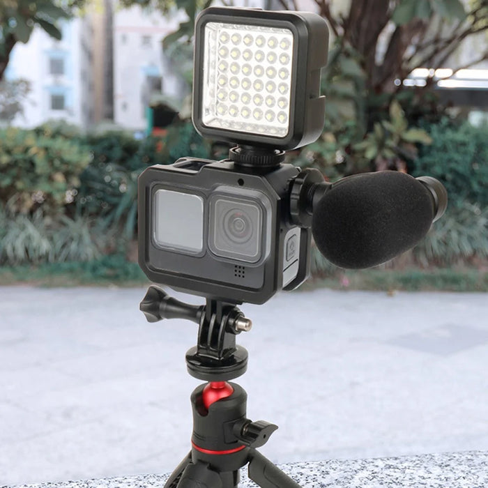 KF41279 Hard Aluminum Alloy Camera Cage Case for GoPro Hero 9/10 Extension Hot Shoe Mouth Case - 2