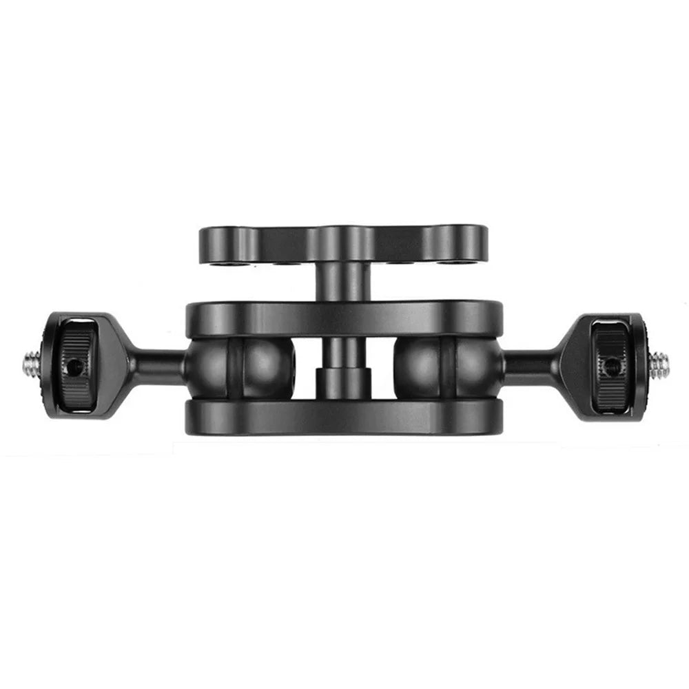 KF30324 360 Degree Rotation Universal Magic Arm 1/4" Screw Thread Double Ballhead Adapter - Black - 3