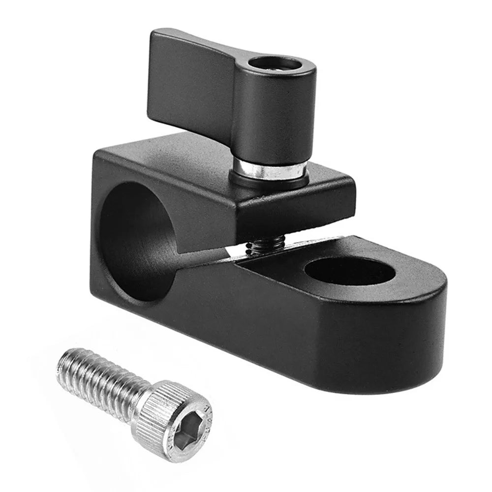F42850 Single Hole 15mm Rail Clamp Mount Rod Holder Camera Rig Rod Extension System Accessories - Red - 4