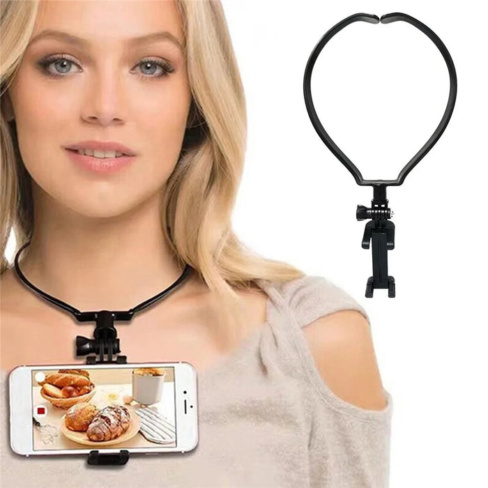 CN-89 Neck Mount Stand for GoPro Hero 10/9/8 Action Camera Phone Neck Strap Bracket - 1