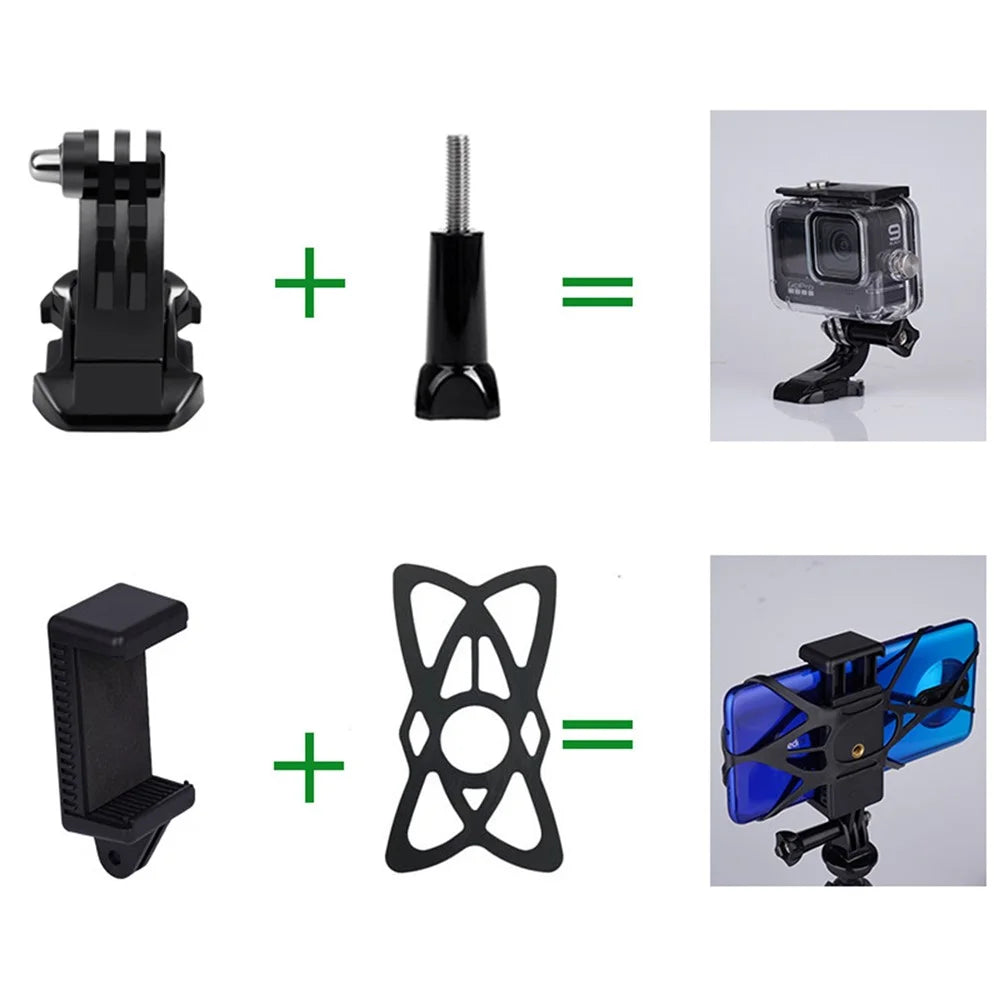 X-3-3 Action Camera Chest Strap Mount Belt Chest Mount Harness with Phone Holder Clip - 2