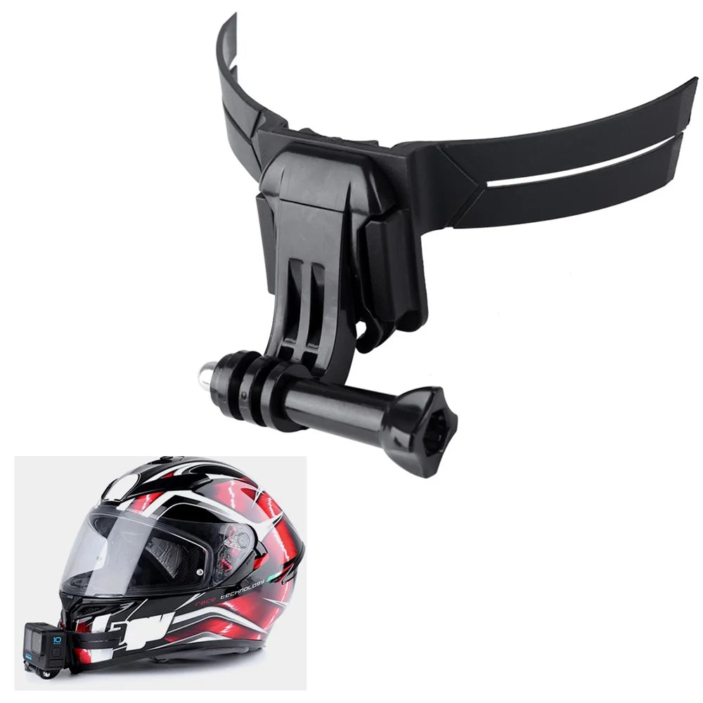 For GoPro 10/9 / Insta360 Action Camera Motorcycle Helmet Chin Strap Mount Holder Support Bracket - 1