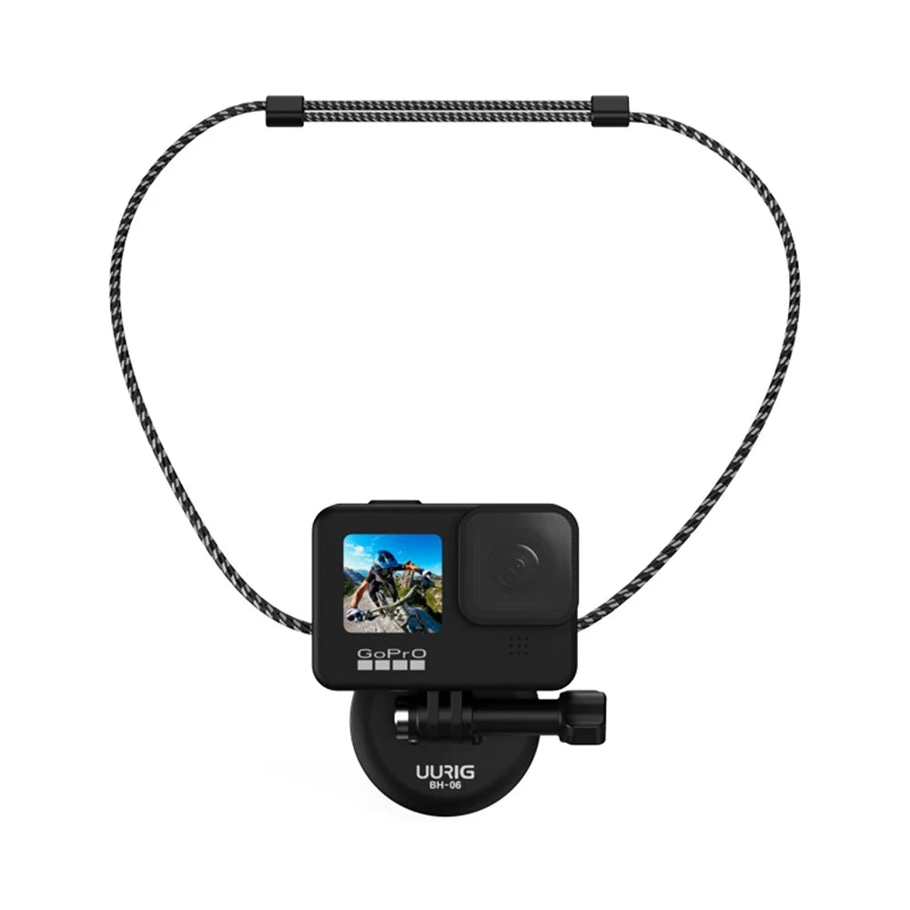 UURIG Magnetic Quick-Release Stand for GoPro Hero 8/9/10 Action Camera Holder with 1/4" Screw and Lanyard - 1