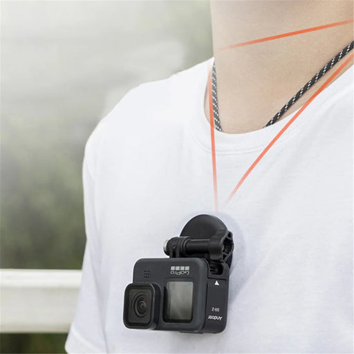 UURIG Magnetic Quick-Release Stand for GoPro Hero 8/9/10 Action Camera Holder with 1/4" Screw and Lanyard - 2