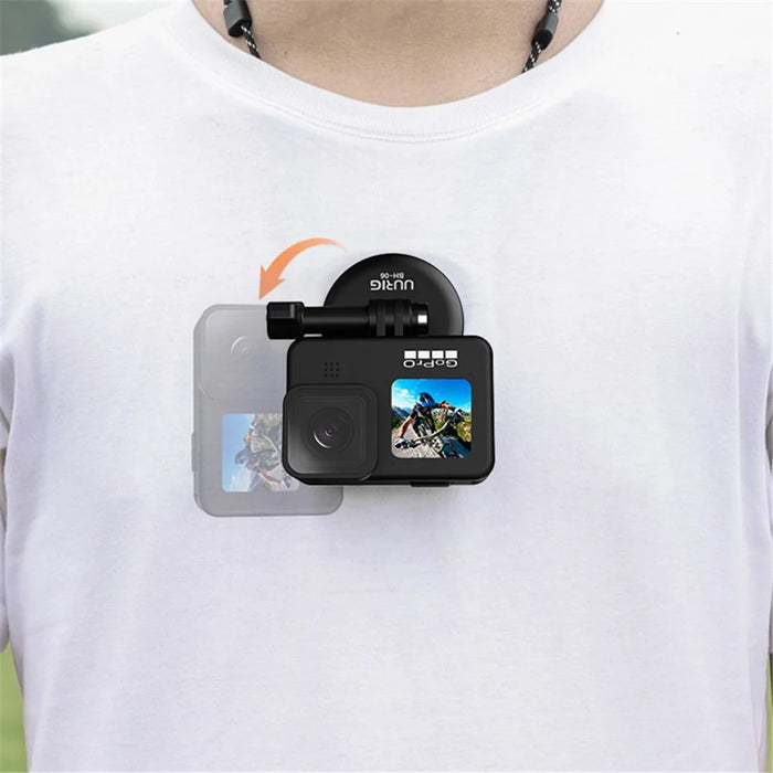 UURIG Magnetic Quick-Release Stand for GoPro Hero 8/9/10 Action Camera Holder with 1/4" Screw and Lanyard - 6