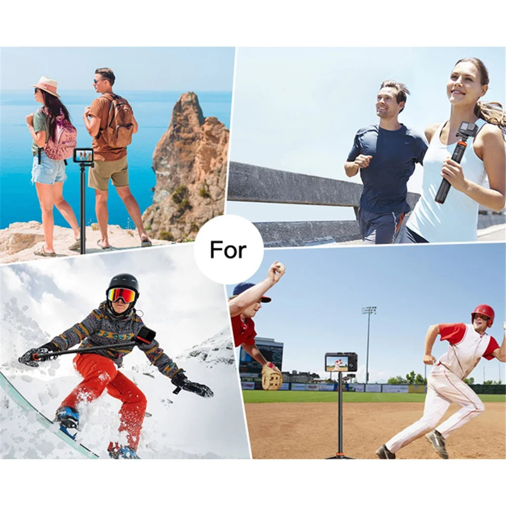 UURIG TP-03 5-Section Telescopic Selfie Stick Hidden Tripod for GoPro Insta Action Camera - 2