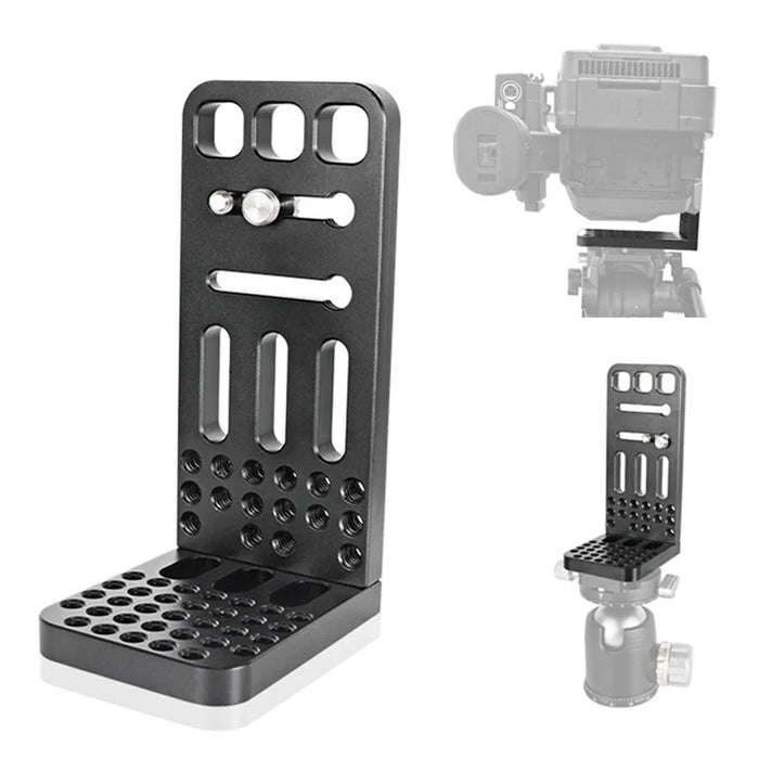 L130A Universal 1 / 4'' Screw Hole SLR Camera Bracket Mount Aluminum Alloy Vertical Shooting Plate - 1