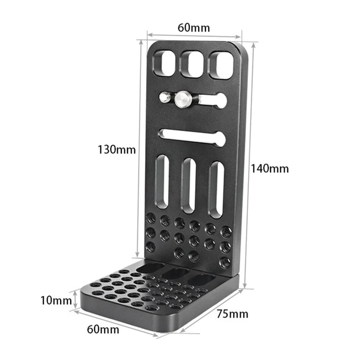 L130A Universal 1 / 4'' Screw Hole SLR Camera Bracket Mount Aluminum Alloy Vertical Shooting Plate - 5