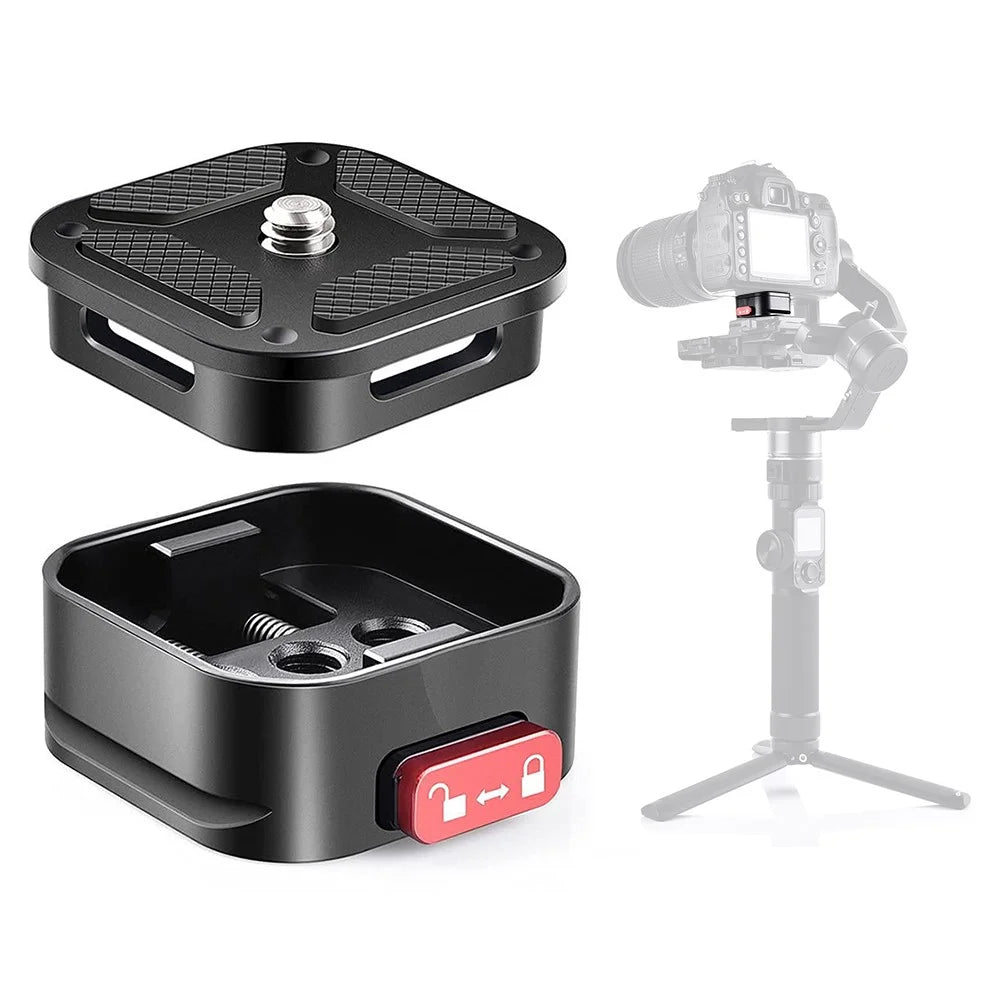 AL-6614755519791 Aluminum Alloy Quick Release Plate Gimbal Stabilizer with Slide Lock - 1