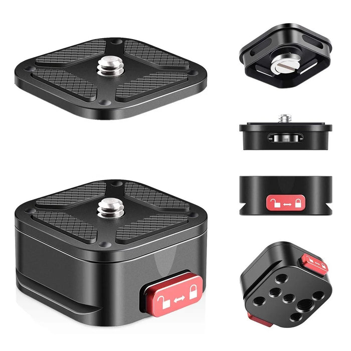 AL-6614755519791 Aluminum Alloy Quick Release Plate Gimbal Stabilizer with Slide Lock - 5