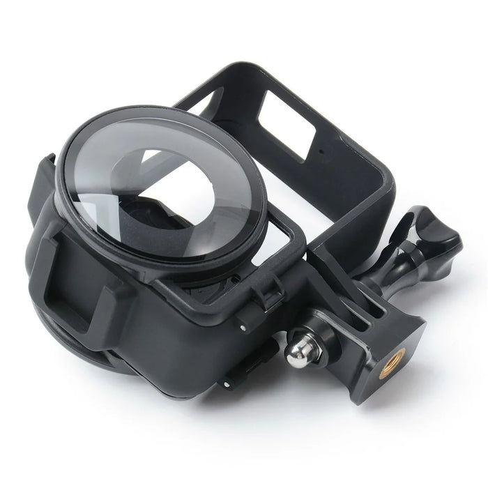 For Insta360 ONE RS Panorama Camera Lens Cover Tempered Glass Protector + Camera Frame Anti-collision Case - 1