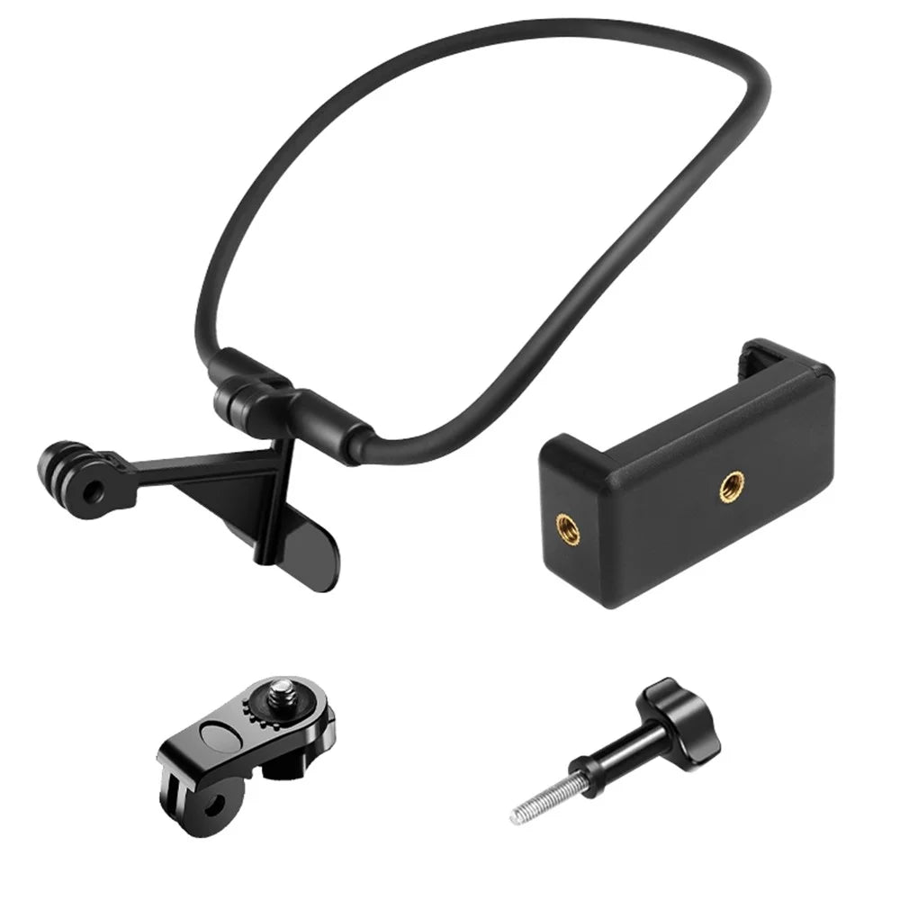 JUNNX G11 Hands Free Neck Mount Camera Phone Stand Holder Collar Type Action Camera Bracket - 1