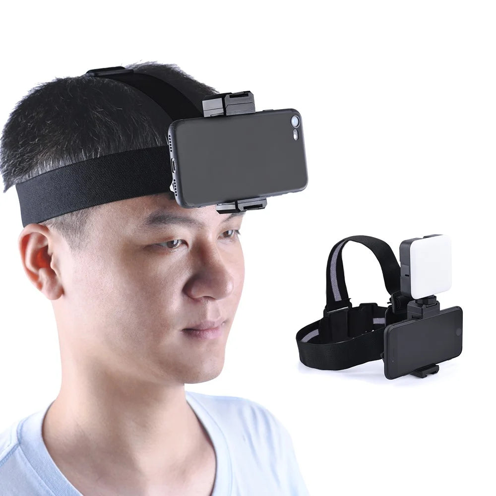 BRDRC DJI-8862 Cellphone / Camera Mount Head Strap Vlog Video Shooting Mobile Phone Holder Head Fixing Belt - 2