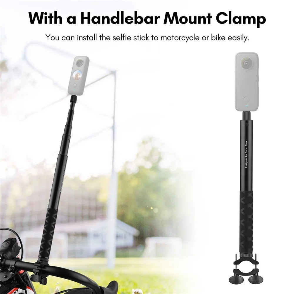 L38111 1.11m Motorcycle Bike Invisible Selfie Stick Handlebar Mount Bracket with 1 / 4 Inch Screw for Insta360 One X2 / RS Camera - 3