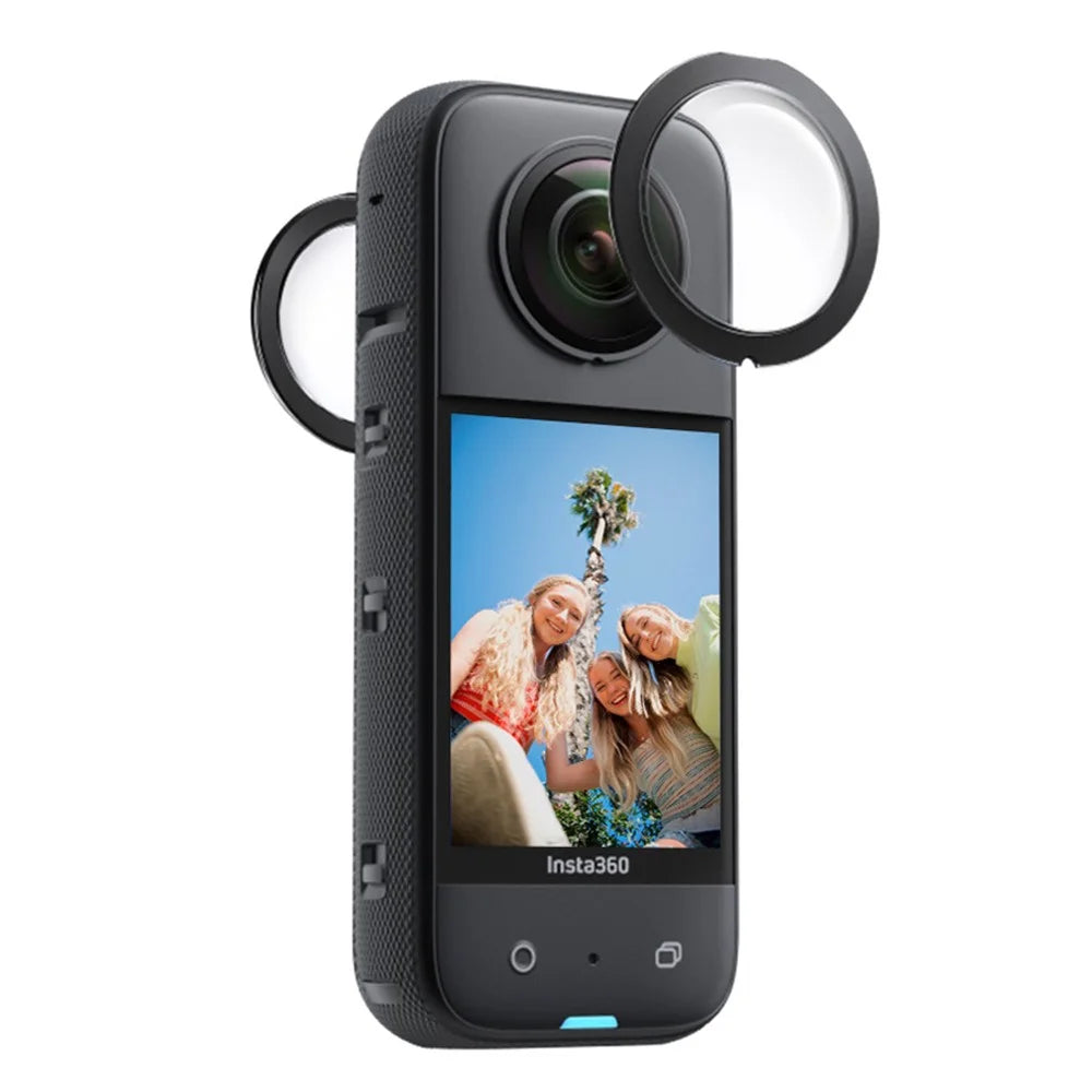 BRDRC 2Pcs Sticky Lens Guard for Insta360 One X3 , Anti-scratch Adhesive PC Camera Lens Protector - 3