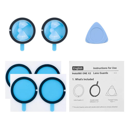 BRDRC 2Pcs PC Adhesive Lens Protector for Insta360 One X2 , Anti-scratch Sticky Camera Lens Guard - 1