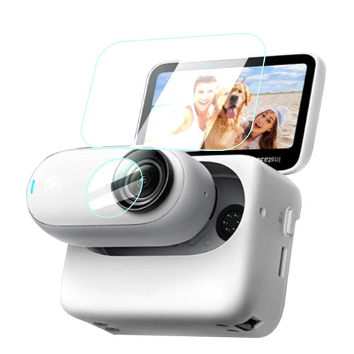 For Insta360 GO 3 Camera Tempered Glass Screen Film + Lens Film Anti-scratch Screen Lens Protector Set - 1