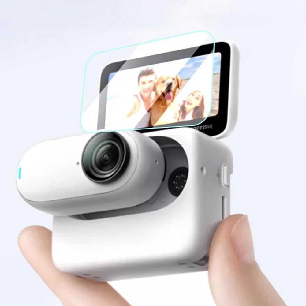 For Insta360 GO 3 Camera Tempered Glass Screen Film + Lens Film Anti-scratch Screen Lens Protector Set - 3