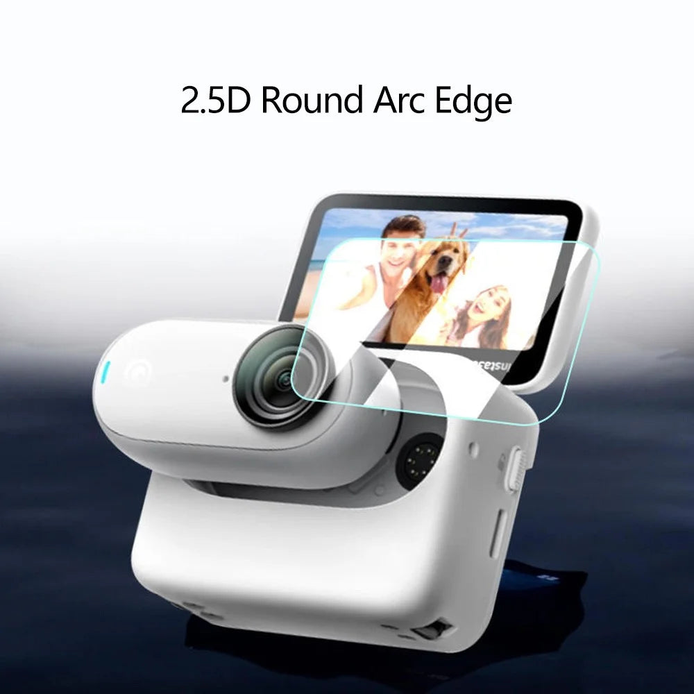 For Insta360 GO 3 Camera Tempered Glass Screen Film + Lens Film Anti-scratch Screen Lens Protector Set - 4