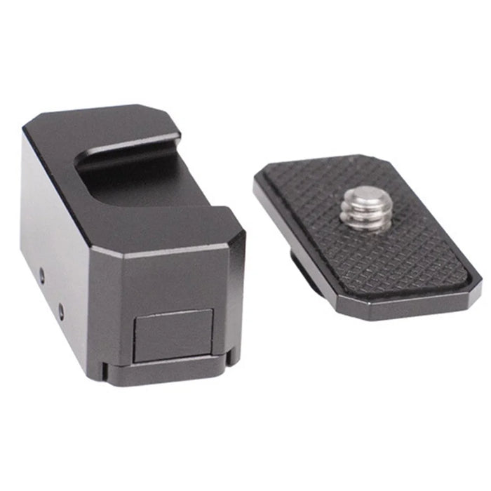 Camera Tripod Quick Release Plate Base Aluminum Alloy SLR Camera Phone Clip Tripod Mount Adapter - 4