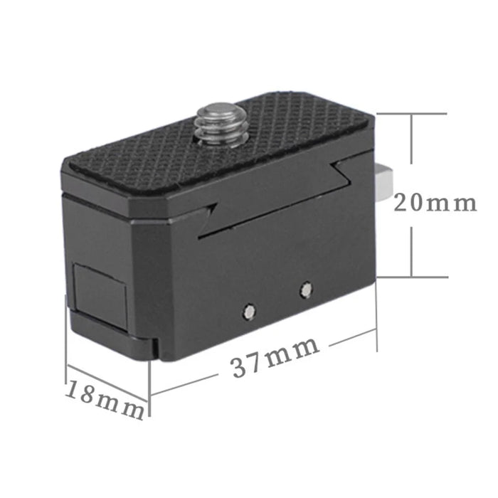 Camera Tripod Quick Release Plate Base Aluminum Alloy SLR Camera Phone Clip Tripod Mount Adapter - 6