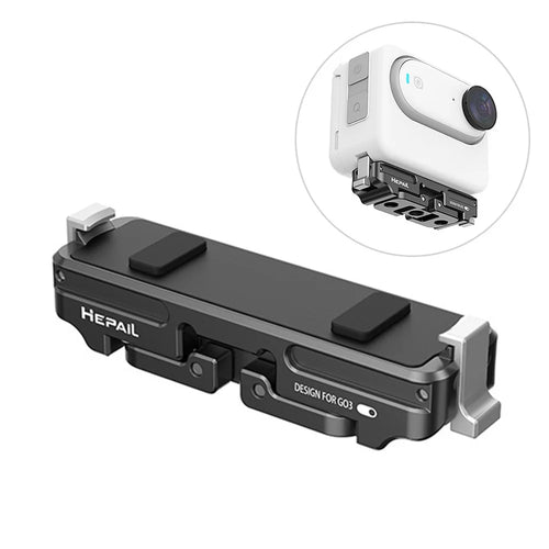 HEPAIL For Insta360 GO 3 Camera Magnetic Quick Release Base Aluminum Alloy Tripod Mount Adapter - 1