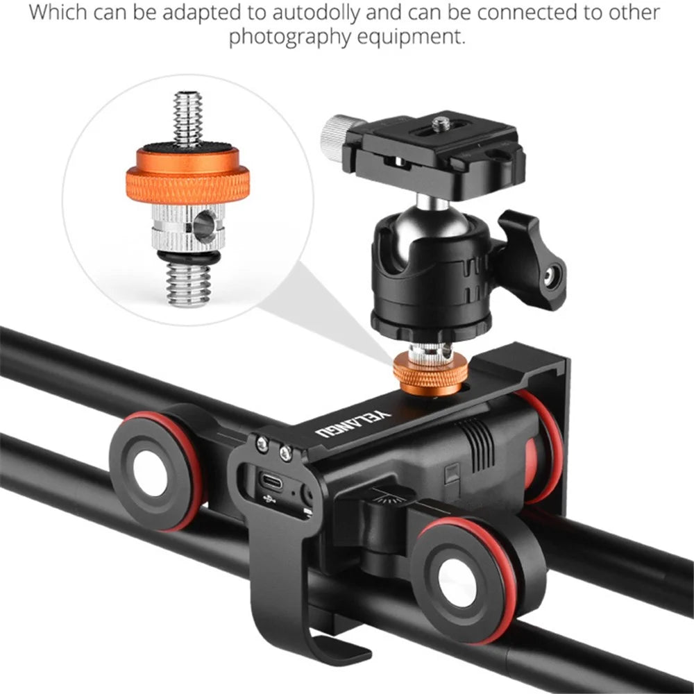 YELANGU L5iEG L5i Camera Slider DollyVideo Shooting Time-Lapse Car with Rail Track for Camera Camcorder, Up to 6.6lb / 3kg - 4