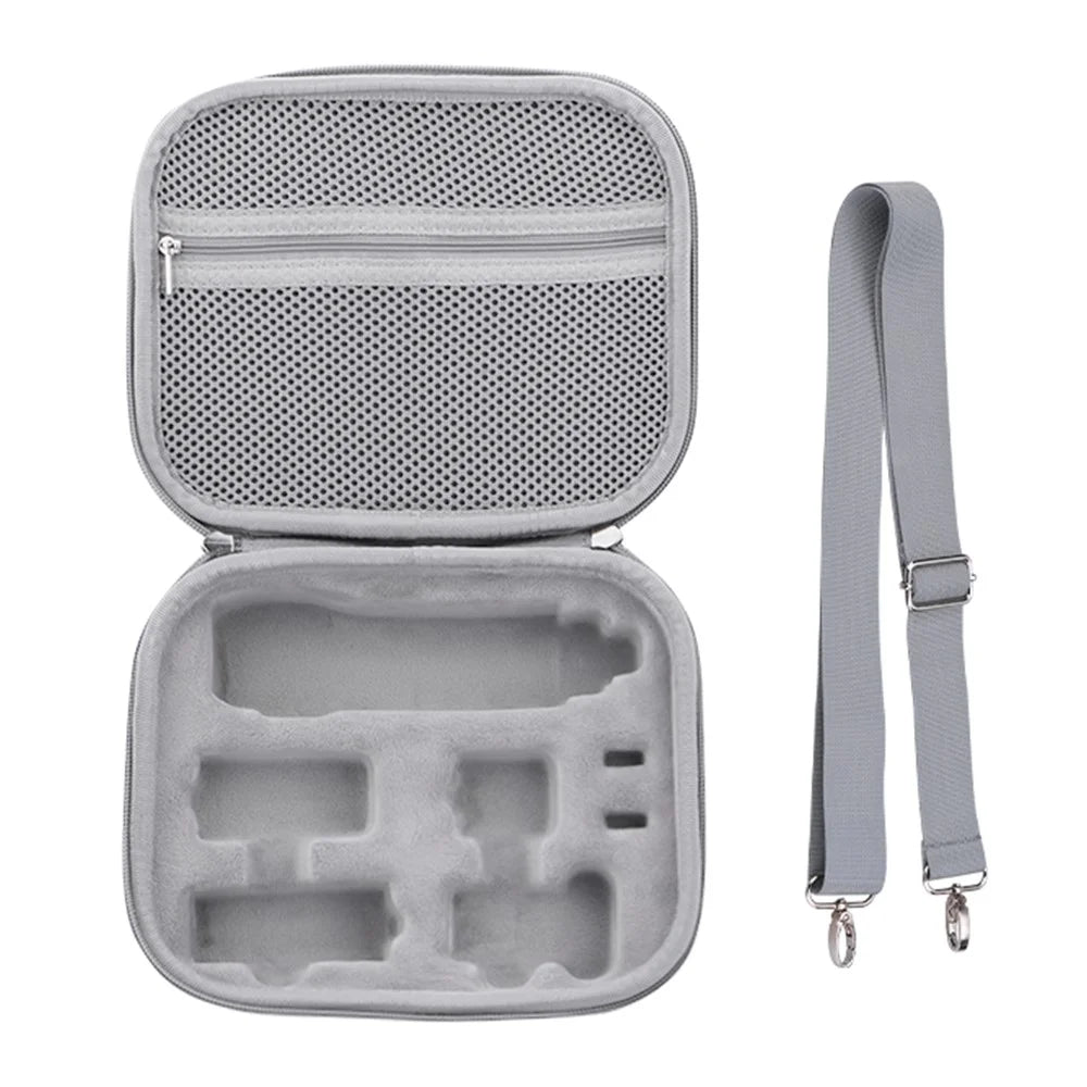 BRDRC For DJI Osmo Pocket 3 PU Leather Travel Shoulder Bag Plush Liner Carrying Case - 1