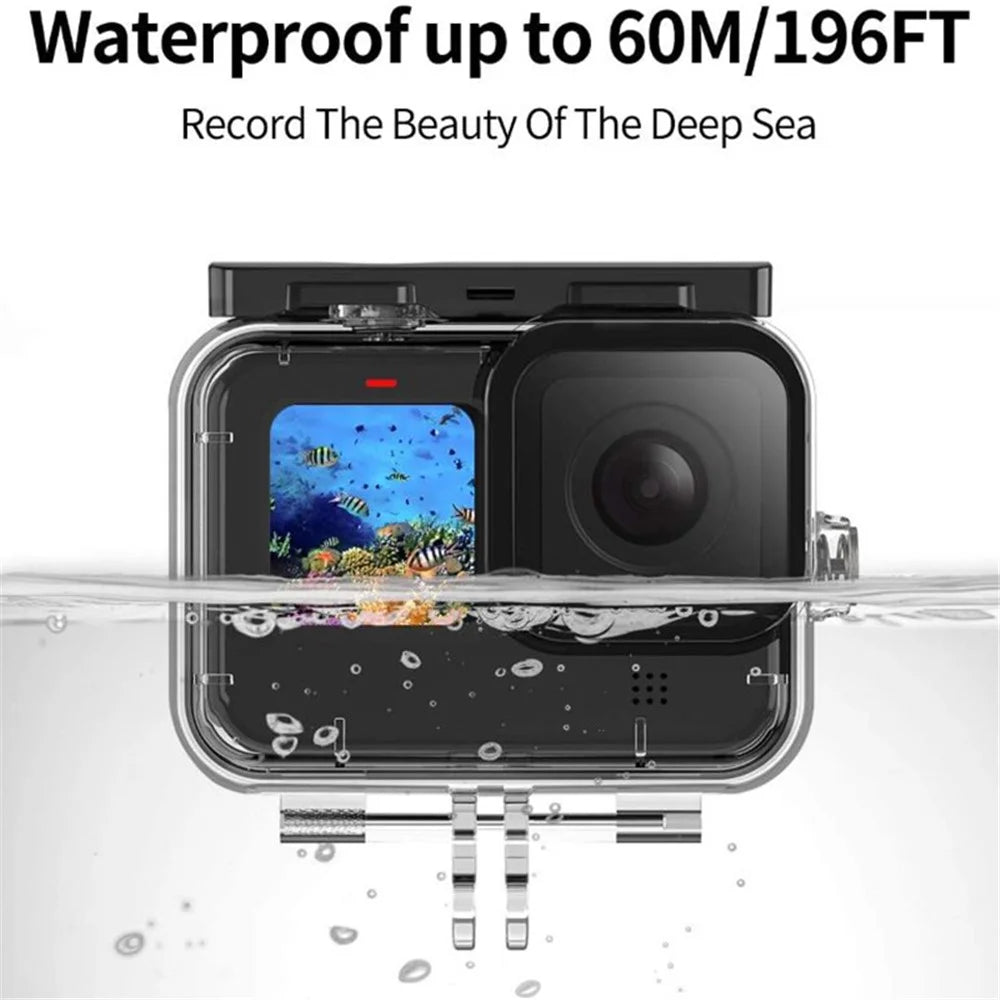 Accessories Kit for GoPro Hero 12 11 10 9 Waterproof Housing Tempered Glass Flim Filters - 2