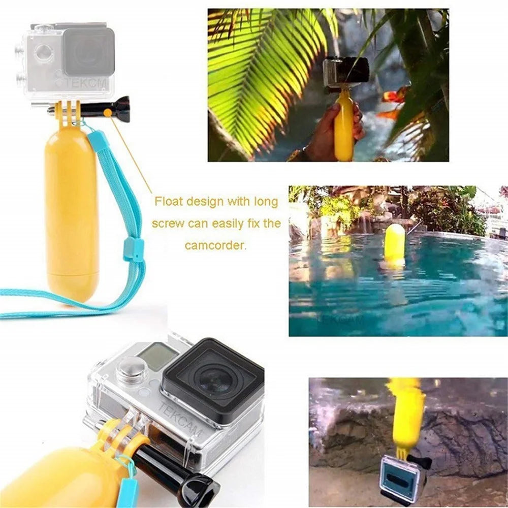 56-in-1 For GoPro Action Camera Accessories Kit Head / Chest Strap Tripod Set - 5