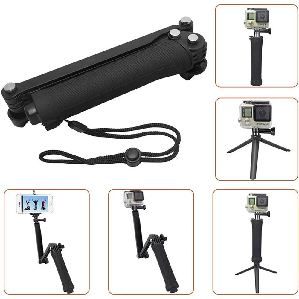 56-in-1 For GoPro Action Camera Accessories Kit Head / Chest Strap Tripod Set - 6