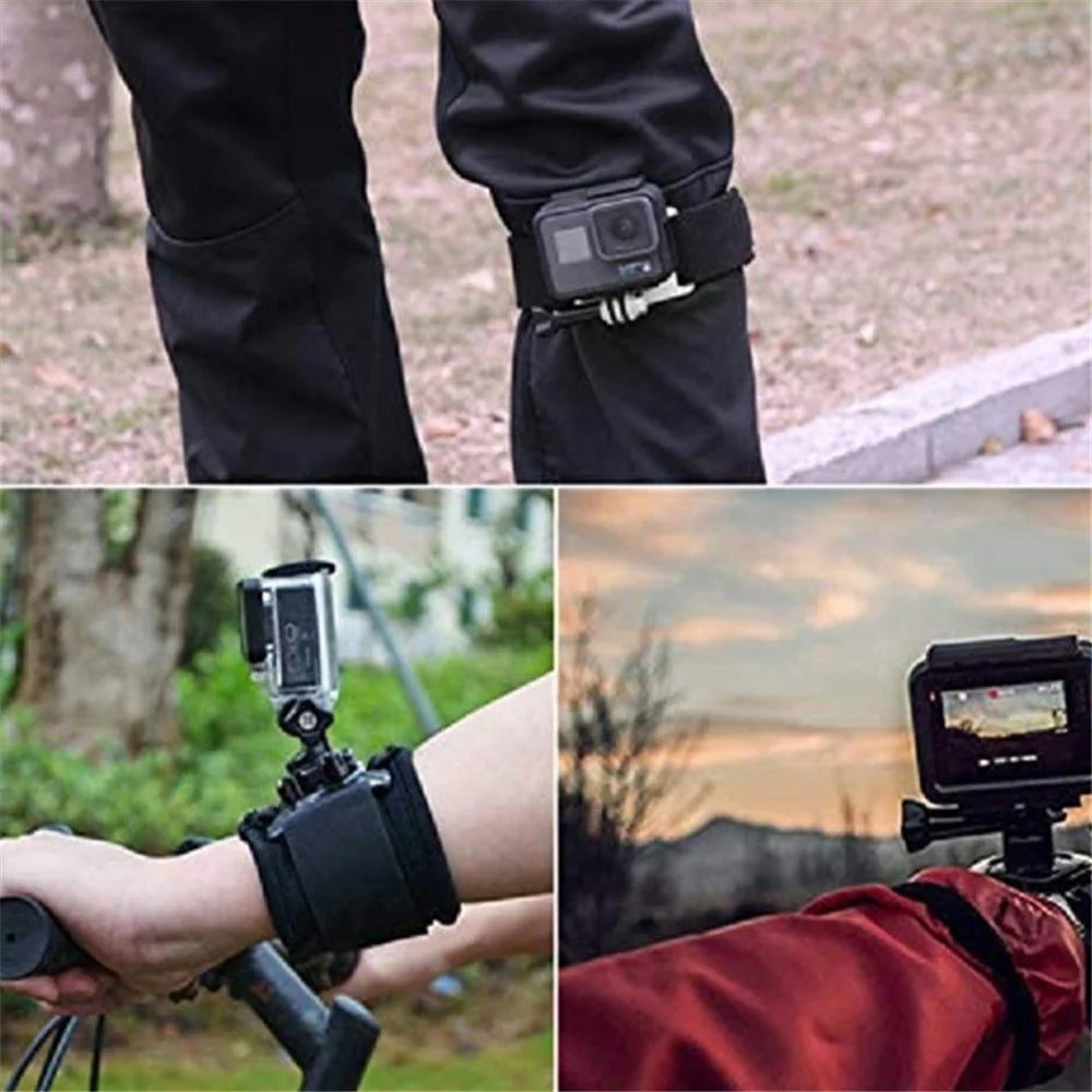 56-in-1 For GoPro Action Camera Accessories Kit Head / Chest Strap Tripod Set - 7