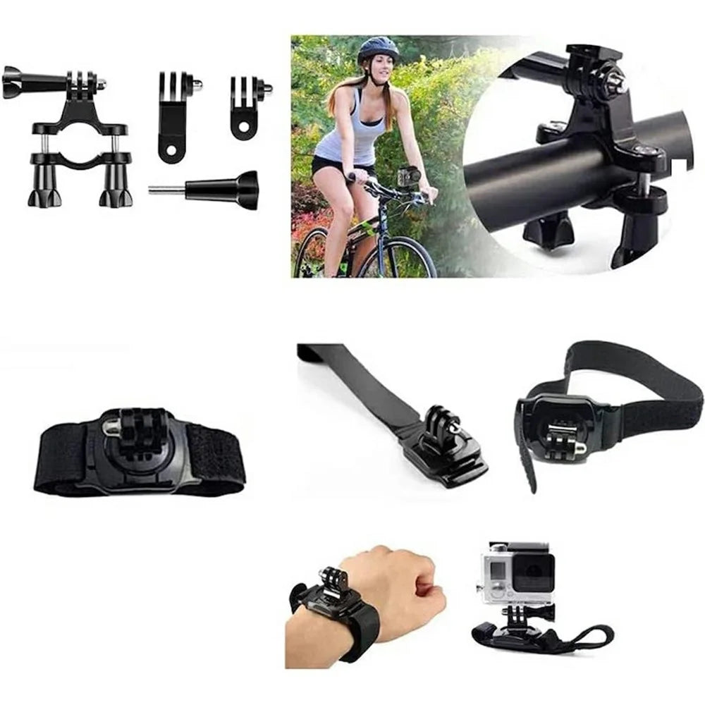 11-in-1 Universal Chest Mount Head Strap Outdoor Kit Set for Action Camera - 5