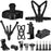 11-in-1 For GoPro Action Camera Accessories Kit Head Chest Strap Chin Bracket Phone Holder Set - 1