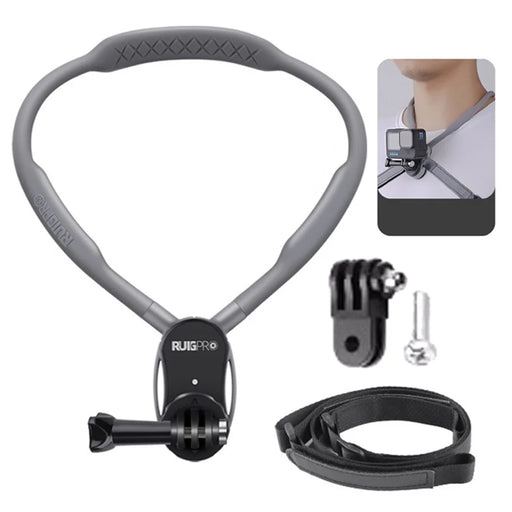 RUIGPRO For GoPro / Insta360 / DJI Action Camera Magnetic Neck Mount Bracket + Extension Arm - 1