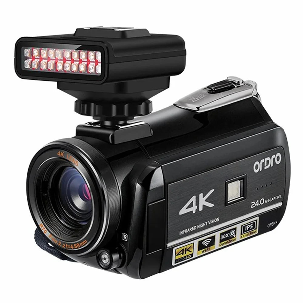 ORDRO LN-3 Video Camera IR Night Vision Light for Camcorder DSLR Photography - 2