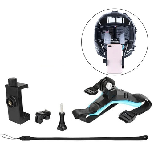 5-in-1 Motorcycle Helmet Chin Mount Claw Clamp Body Strap Cycling Accessories for GoPro - 1