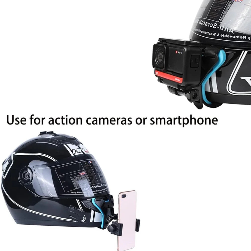 5-in-1 Motorcycle Helmet Chin Mount Claw Clamp Body Strap Cycling Accessories for GoPro - 4