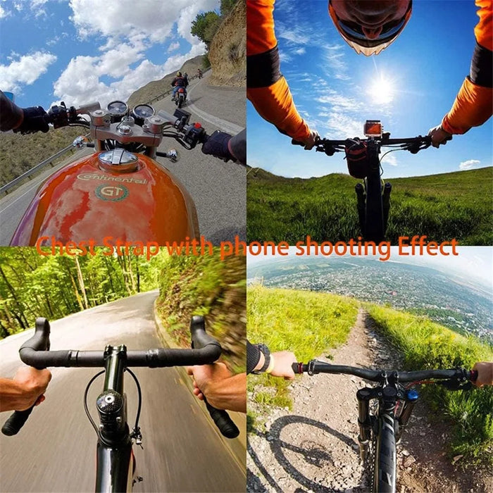 Universal Camera Chest Head Mount Strap Plastic+Alloy+Nylon Phone Clip Holder Bracket - 7