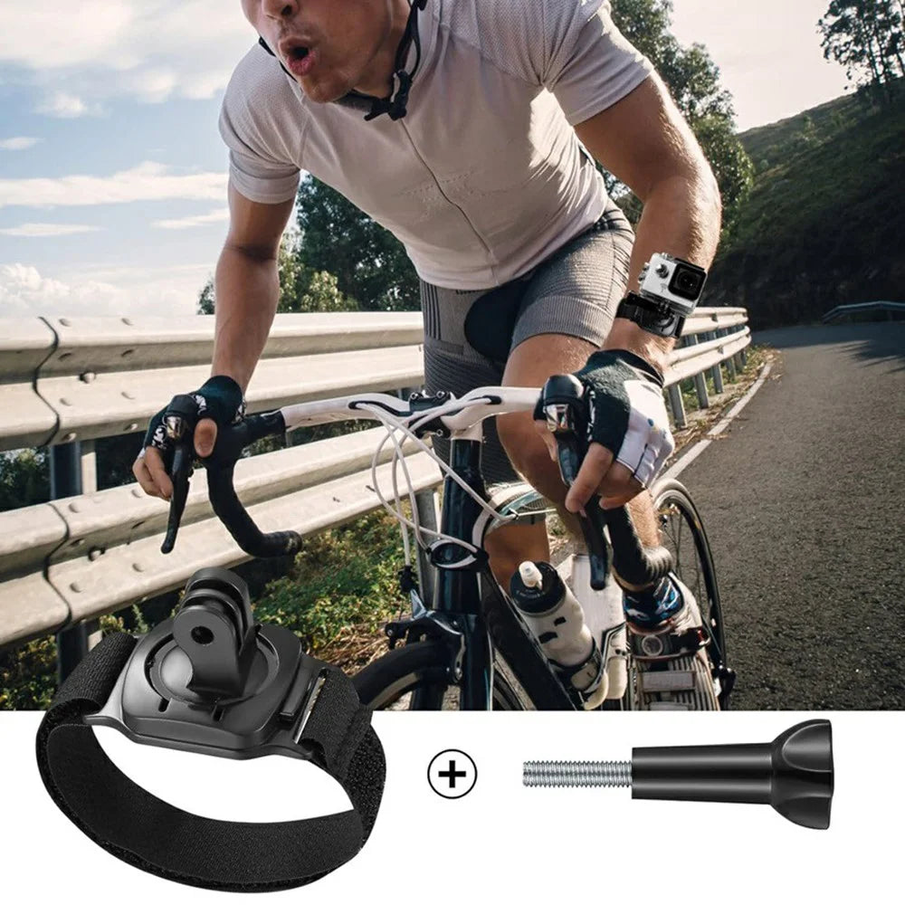 For GoPro Hero 9 / 8 / 7 / 6 / 5 9-in-1 Chest Strap Head Strap J-hook Base Sports Camera Accessories Kit - 4
