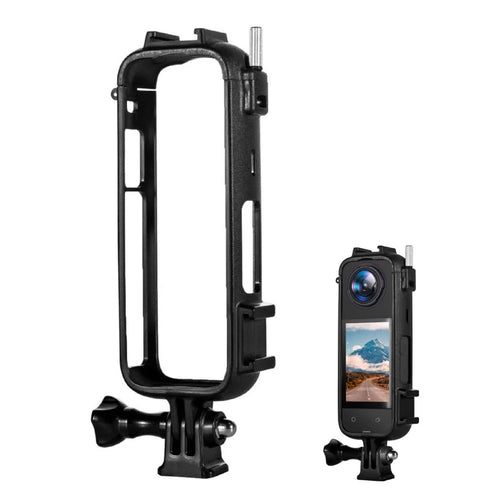 For Insta360 X4 Sports Camera Plastic Protective Frame with 2 Cold Shoe Interface - 1