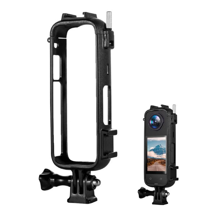 For Insta360 X4 Sports Camera Plastic Protective Frame with 2 Cold Shoe Interface - 1
