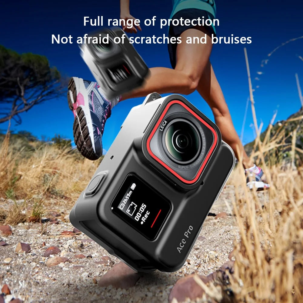 VRIG AC08 For Insta360 Ace Pro Silicone Case Anti-Drop Camera Protective Cover - 7