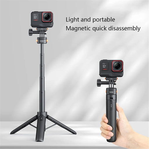 VRIG Claw Mini Magnetic Adsorption Quick Release Telescopic Tripod Portable Camera Photography Bracket - 2