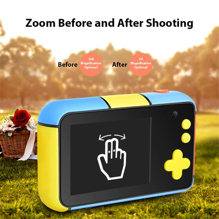 D7 2.4 Inch IPS Screen Dual Lens HD Kids Digital Camera Video Recorder - Splicing Blue - 6
