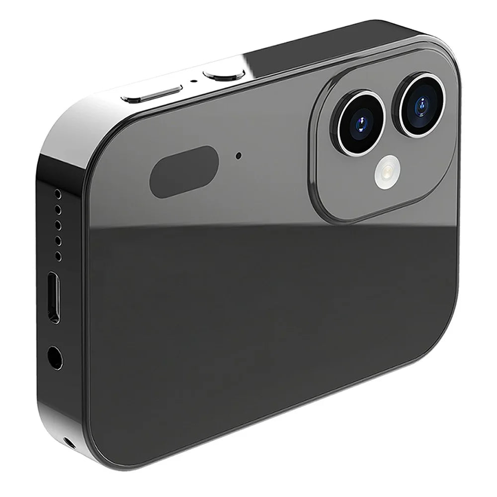 D6 3 Lens CCD Camera 4K Digital Camcorder Touchscreen Card Camera with 8GB Memory Card - Black - 1
