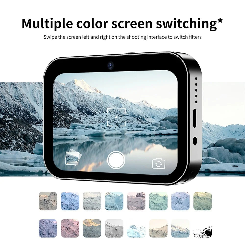 D6 3 Lens CCD Camera 4K Digital Camcorder Touchscreen Card Camera with 8GB Memory Card - Black - 7