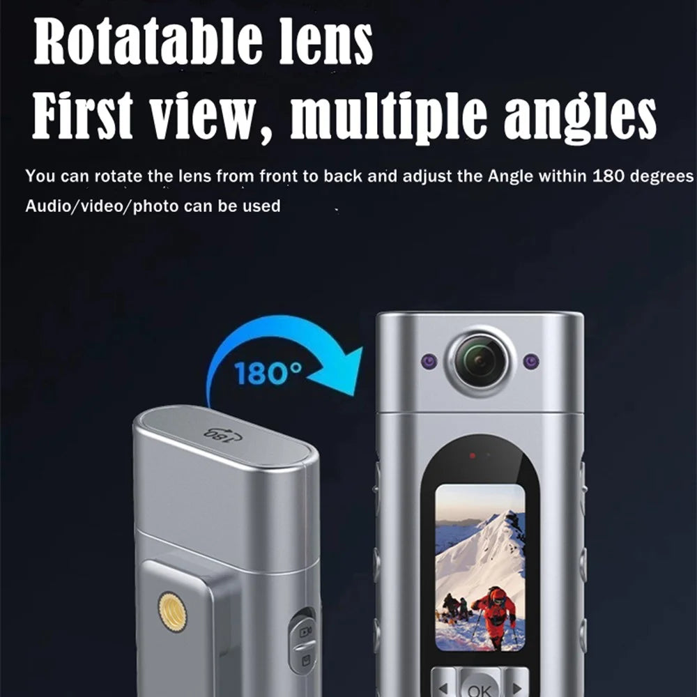 LK2313 Outdoor Sports Cycling WIFI Camera 180 Degree Rotatable Lens IP65 Waterproof HD Action Camera with Back Clip - Black - 4